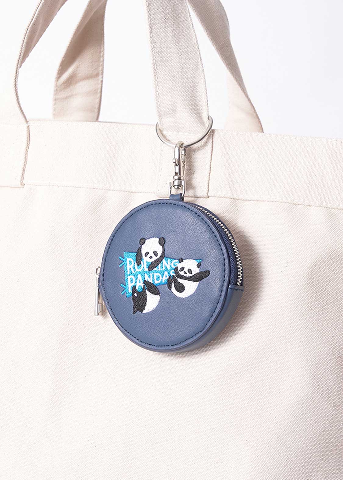 Rolling Pandas Pennant | Faux Leather Custom Circle Pouch - Image 10