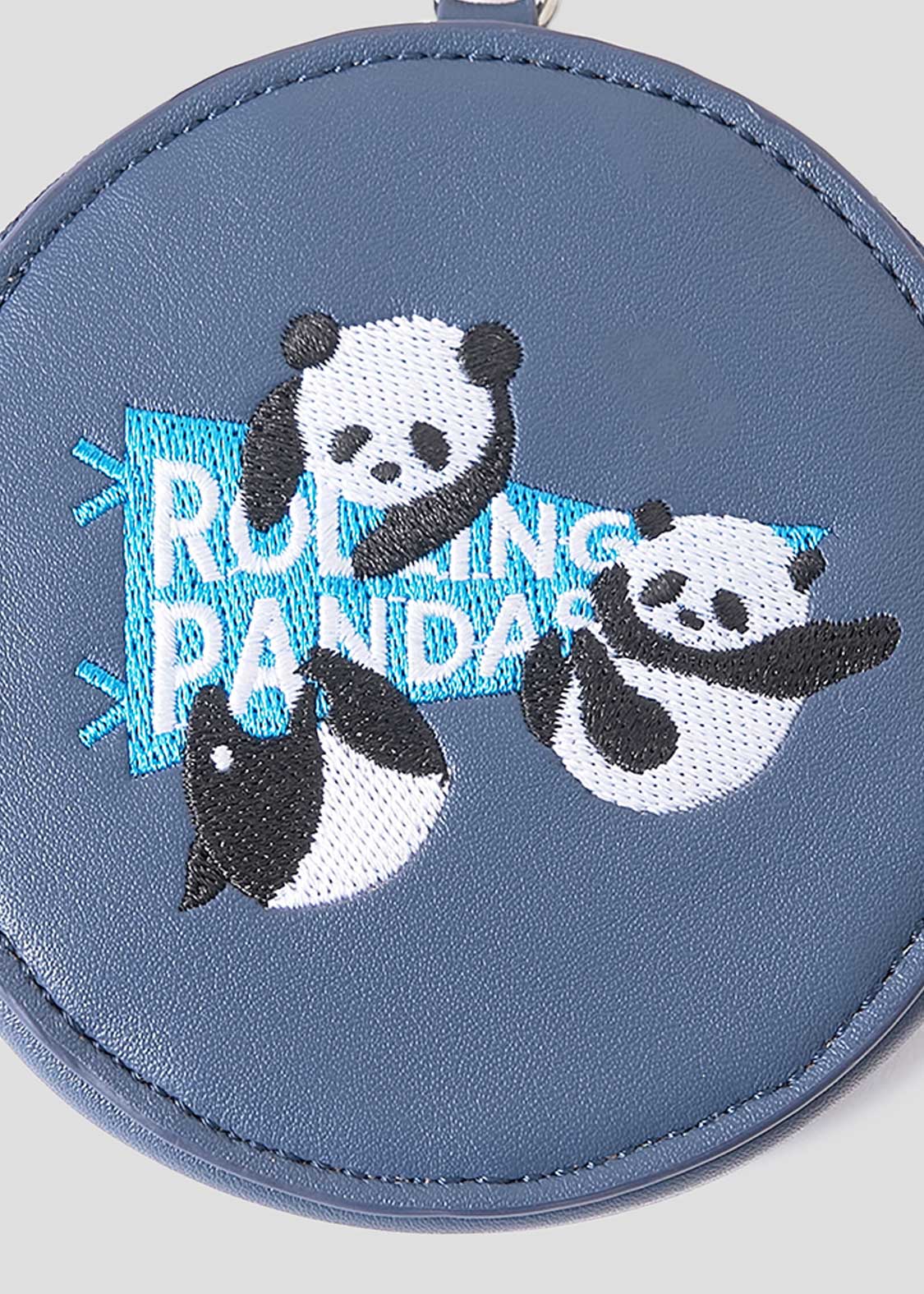 Rolling Pandas Pennant | Faux Leather Custom Circle Pouch - Image 4
