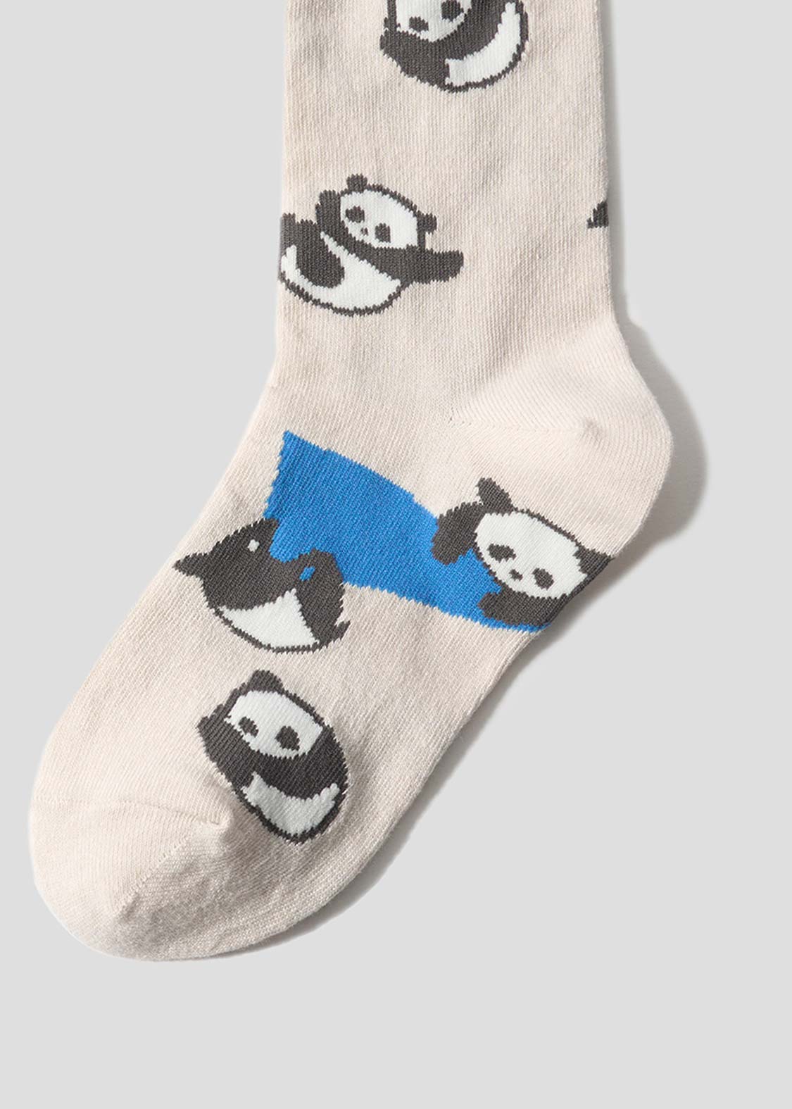 Rolling Pandas Pennant | Linen Mid-Length Socks - Image 8