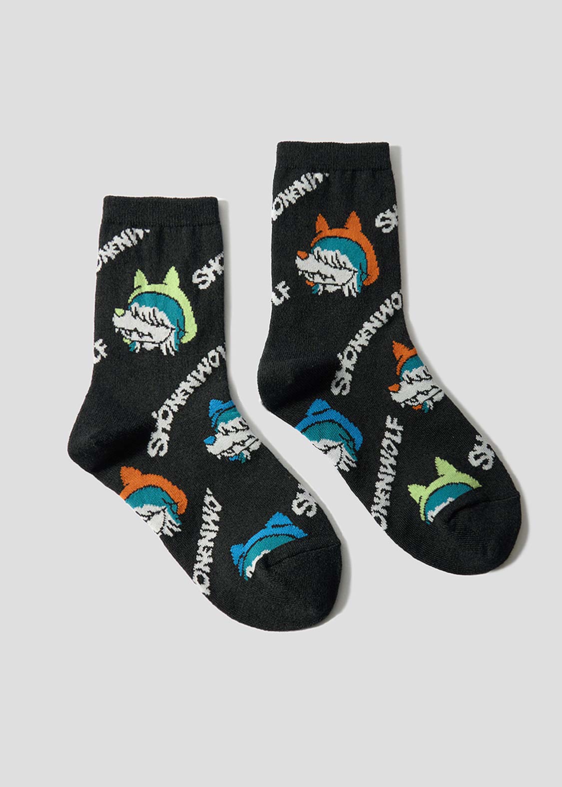 Shonen Wolf | Linen Mid-Length Socks - Image 2