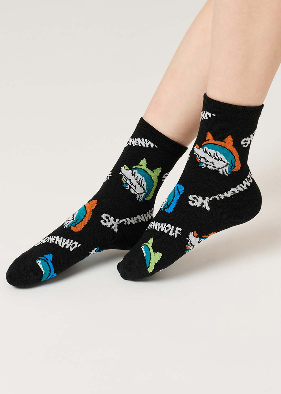 Shonen Wolf | Linen Mid-Length Socks - Image 9