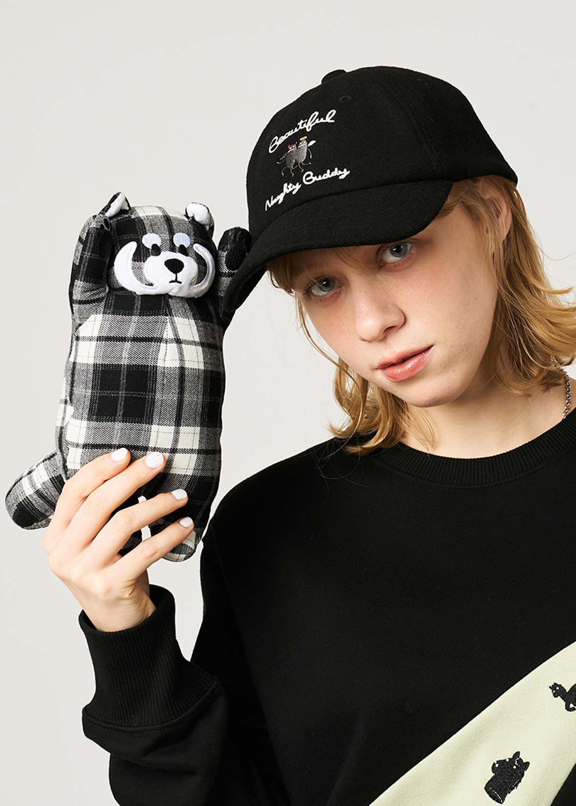 Ikaku BW | Checkered Stuffed Toy - Image 6