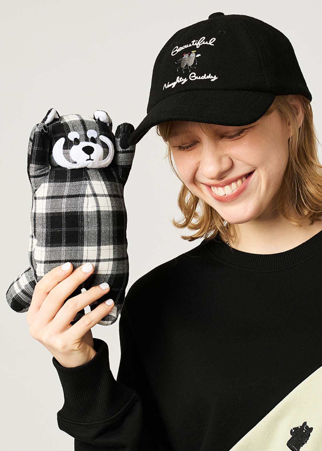 Ikaku BW | Checkered Stuffed Toy - Image 9