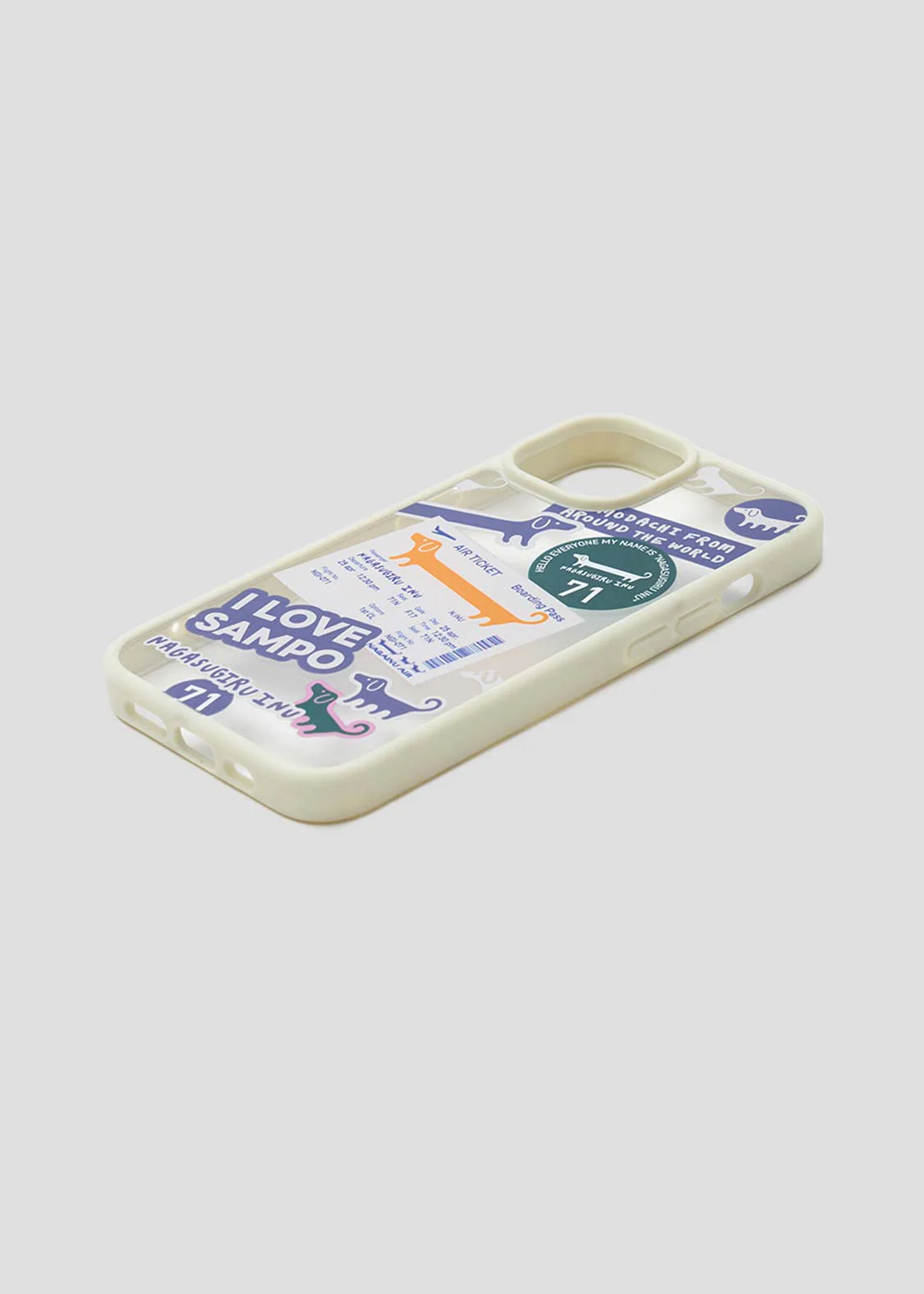 Nagasugiru Inu Stickers | Clear Smartphone Case/Iphone 15 - Image 3