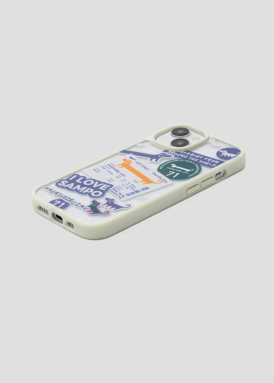 Nagasugiru Inu Stickers | Clear Smartphone Case/Iphone 15 - Image 4