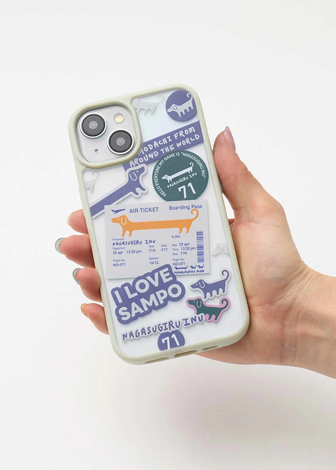 Nagasugiru Inu Stickers | Clear Smartphone Case/Iphone 15 - Image 6