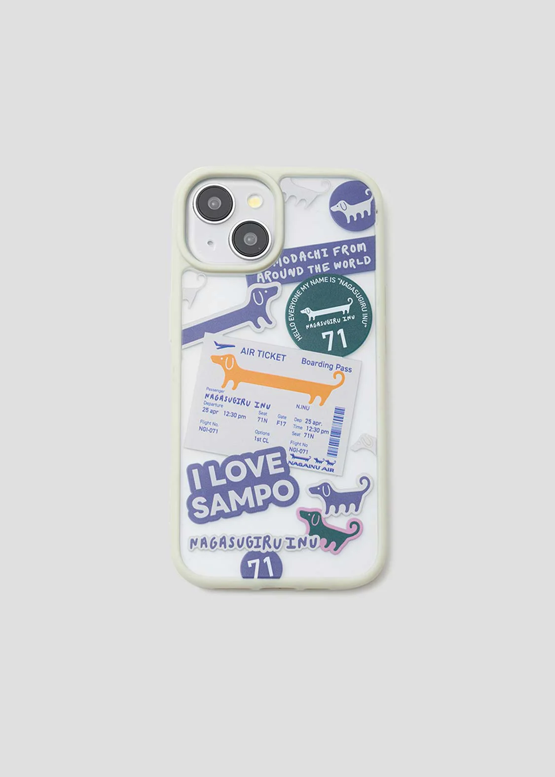 Nagasugiru Inu Stickers | Clear Smartphone Case/Iphone 15 - Image 7
