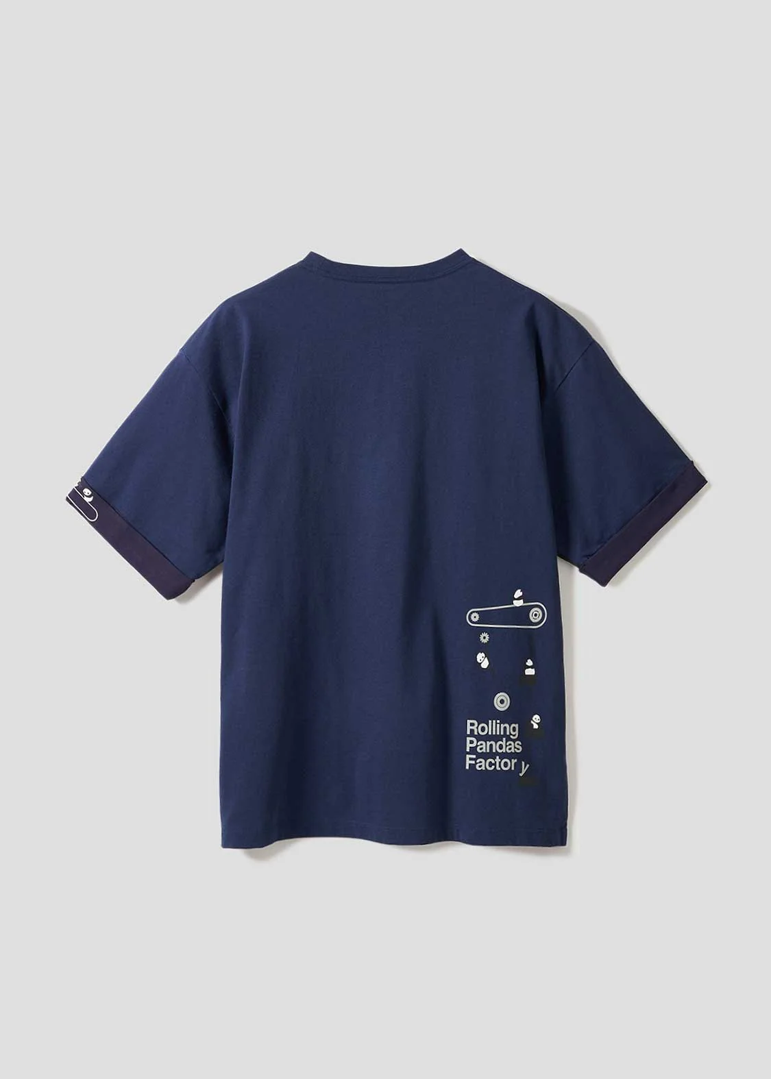 Rolling Pandas Factory | Big Silhouette Roll-up T-shirt - Image 2