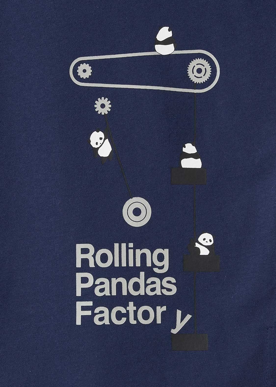 Rolling Pandas Factory | Big Silhouette Roll-up T-shirt - Image 5