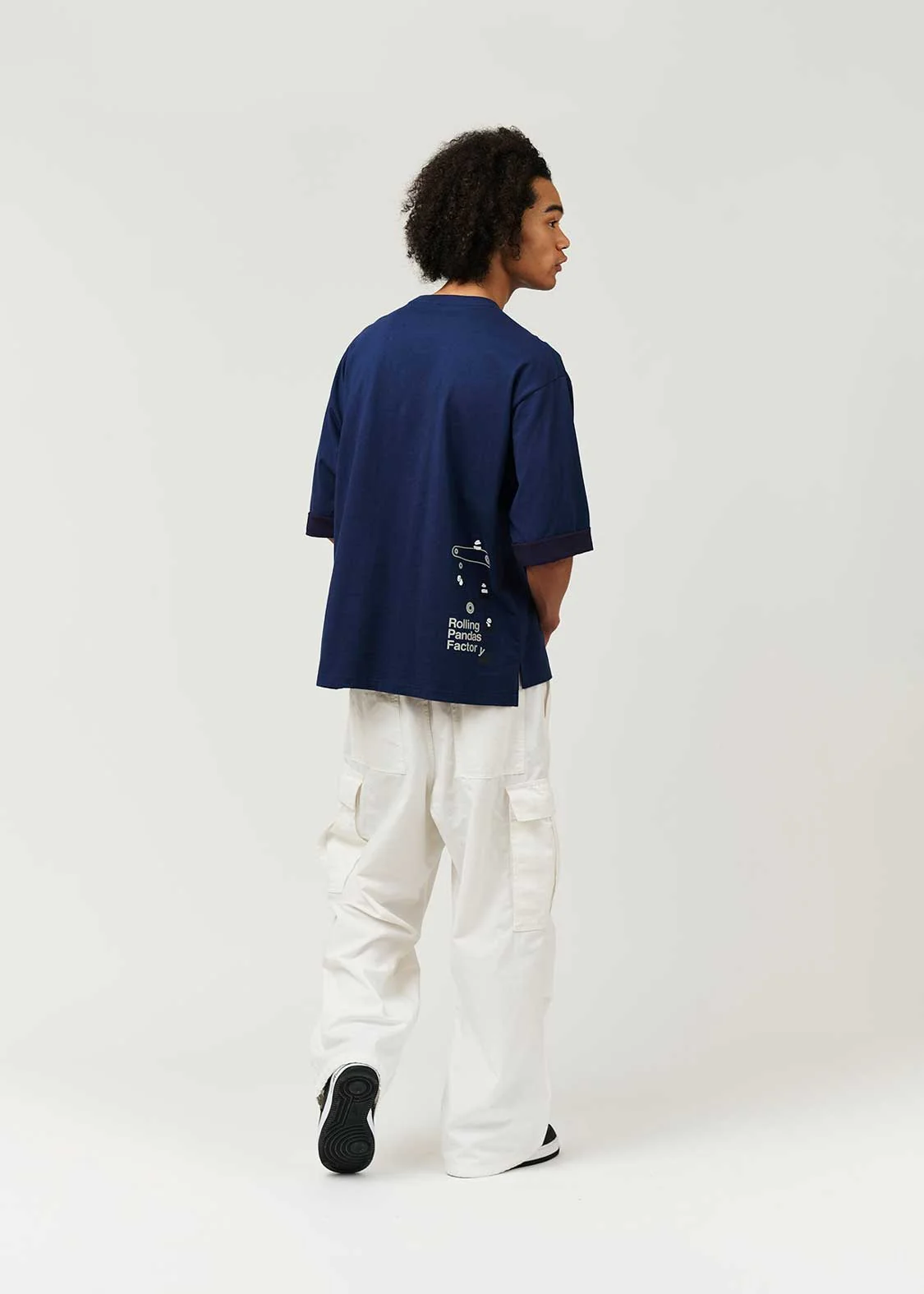 Rolling Pandas Factory | Big Silhouette Roll-up T-shirt - Image 8