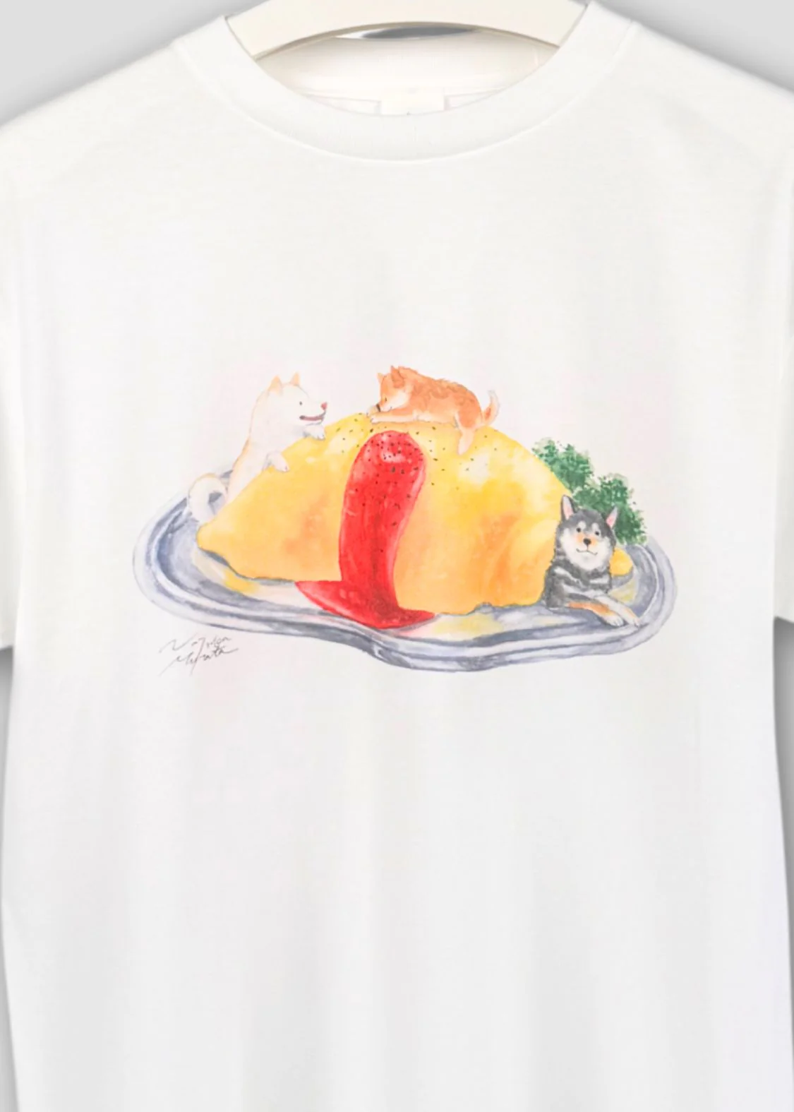 Natsuka Murata Shiba Inu and Omurice T-Shirt - Image 3