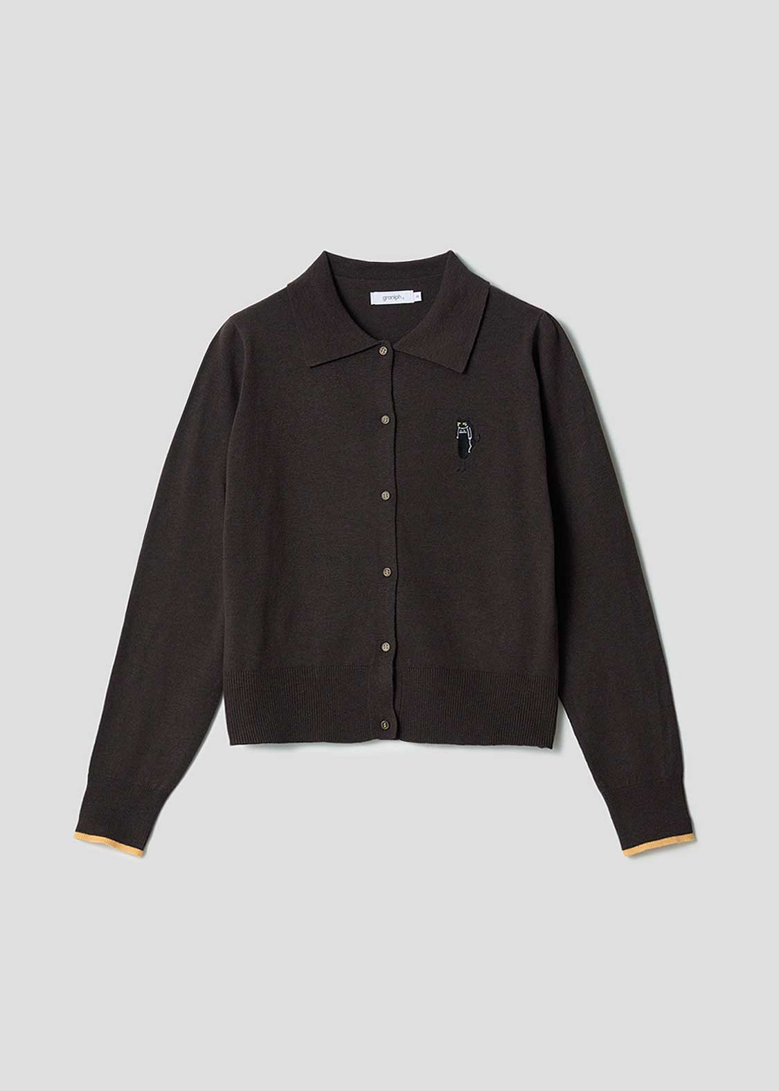 Nekokaburi Beautiful Shadow | Collared Knit Cardigan