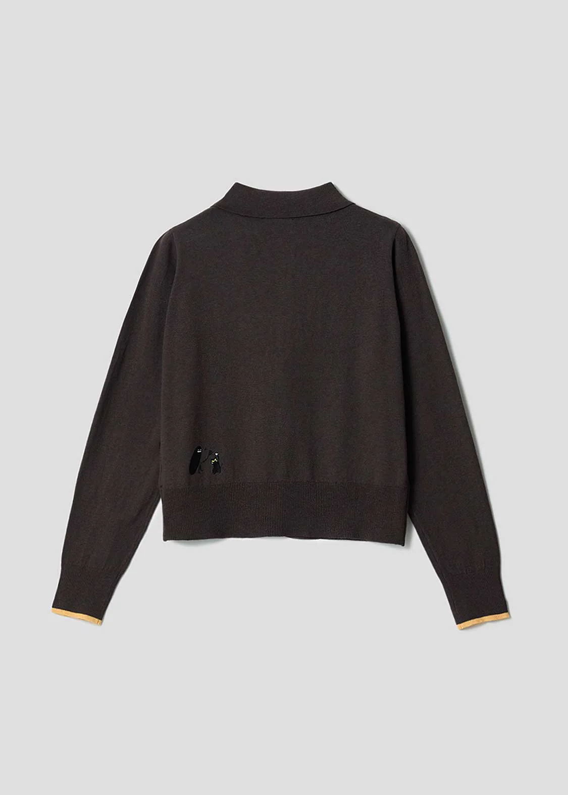 Nekokaburi Beautiful Shadow | Collared Knit Cardigan - Image 2