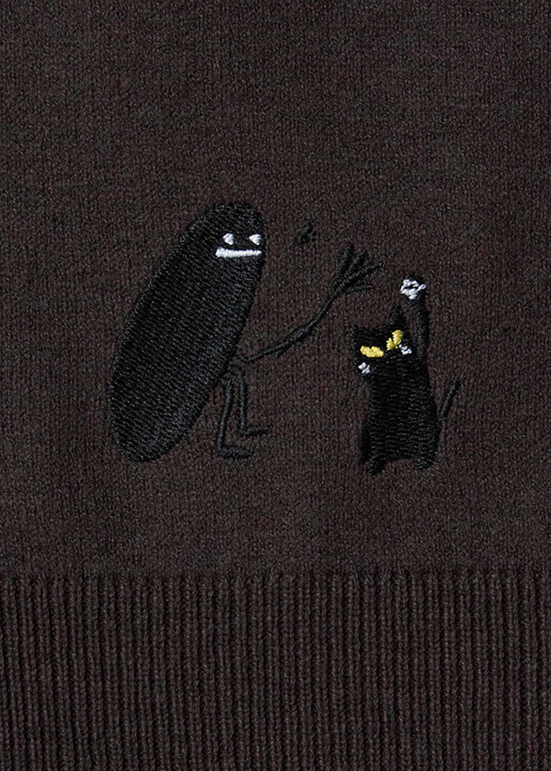 Nekokaburi Beautiful Shadow | Collared Knit Cardigan - Image 5