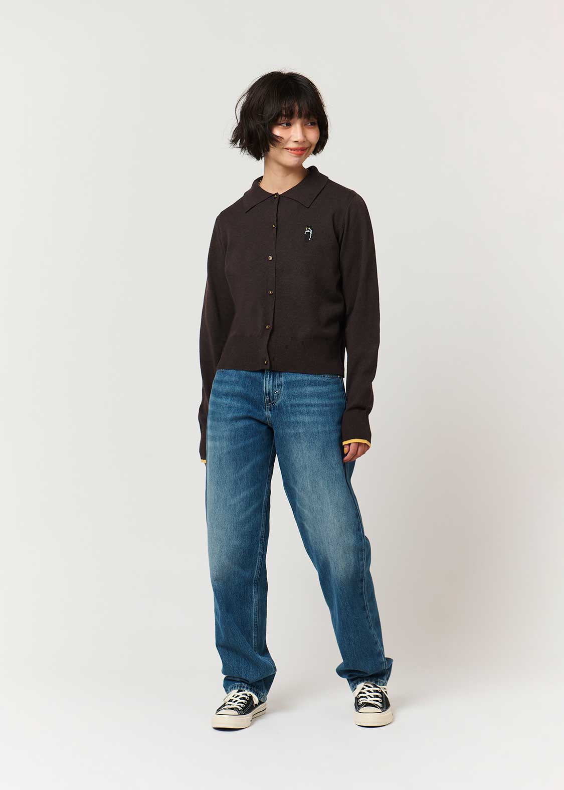 Nekokaburi Beautiful Shadow | Collared Knit Cardigan - Image 8