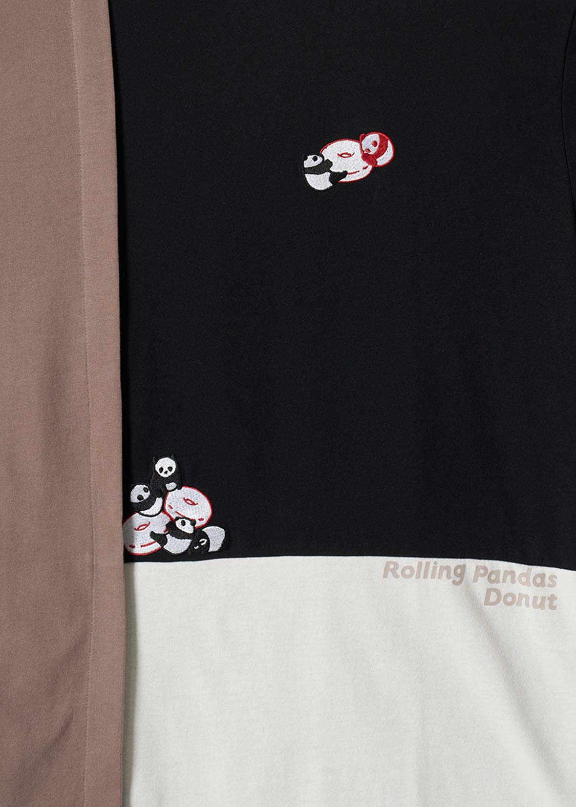 Rolling Panda's Donuts | Color Block T-Shirt - Image 3