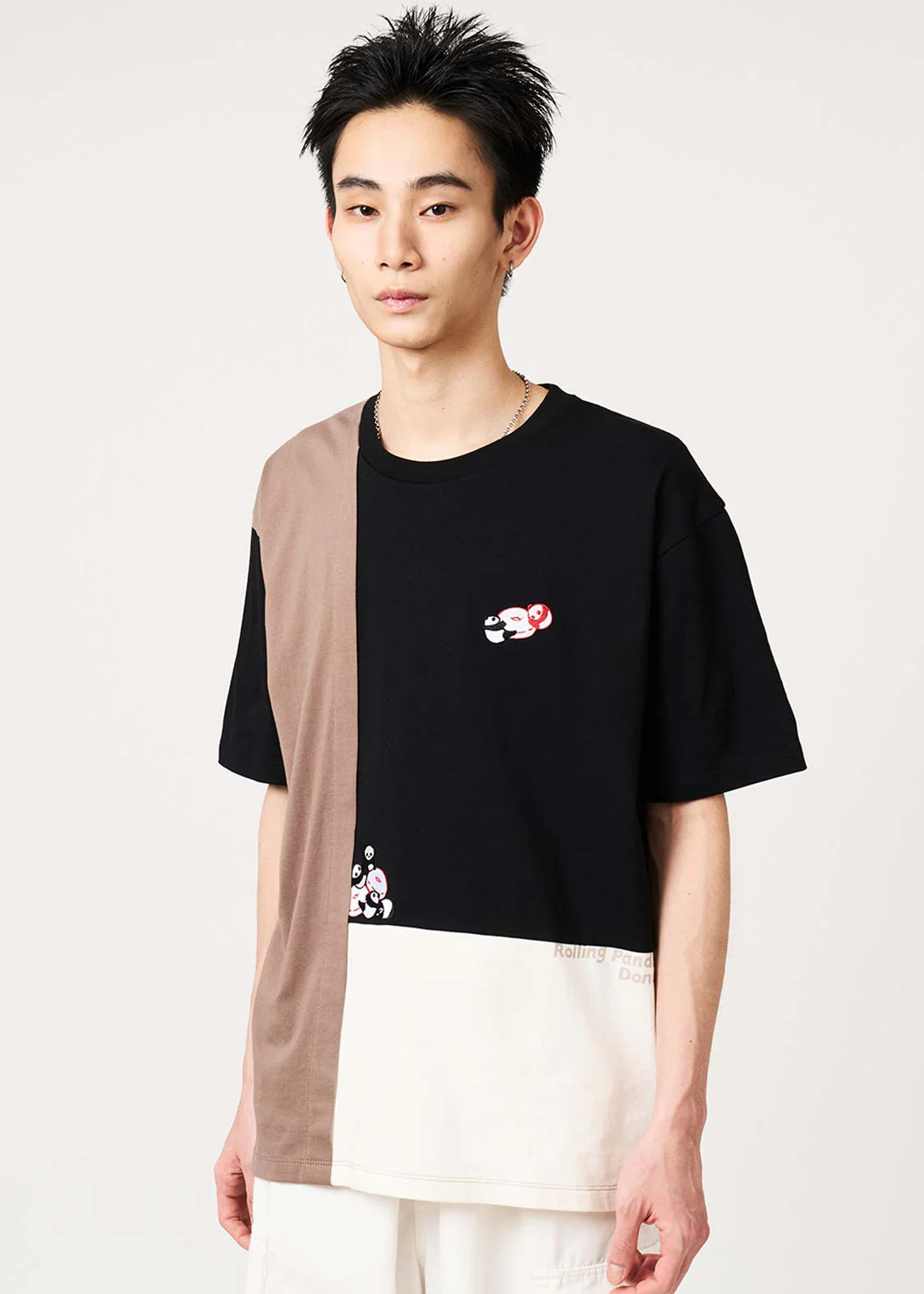 Rolling Panda's Donuts | Color Block T-Shirt - Image 7