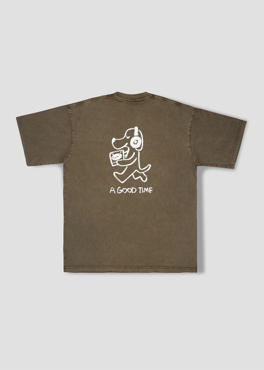 SANDER STUDIO - A Good Time | Big Silhouette Acid Wash T-Shirt