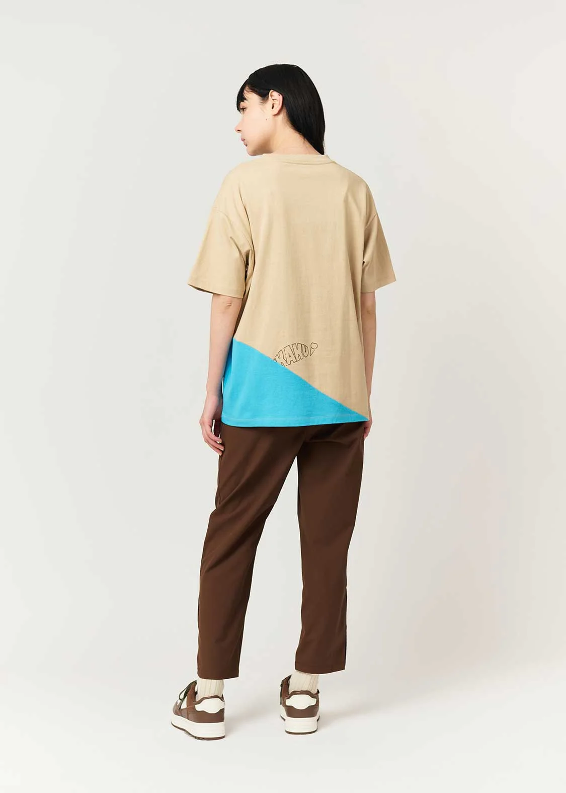 Sea Side Switching Big Silhouette Short Sleeve Tee (Ikaku Yummy Dance) - Image 10