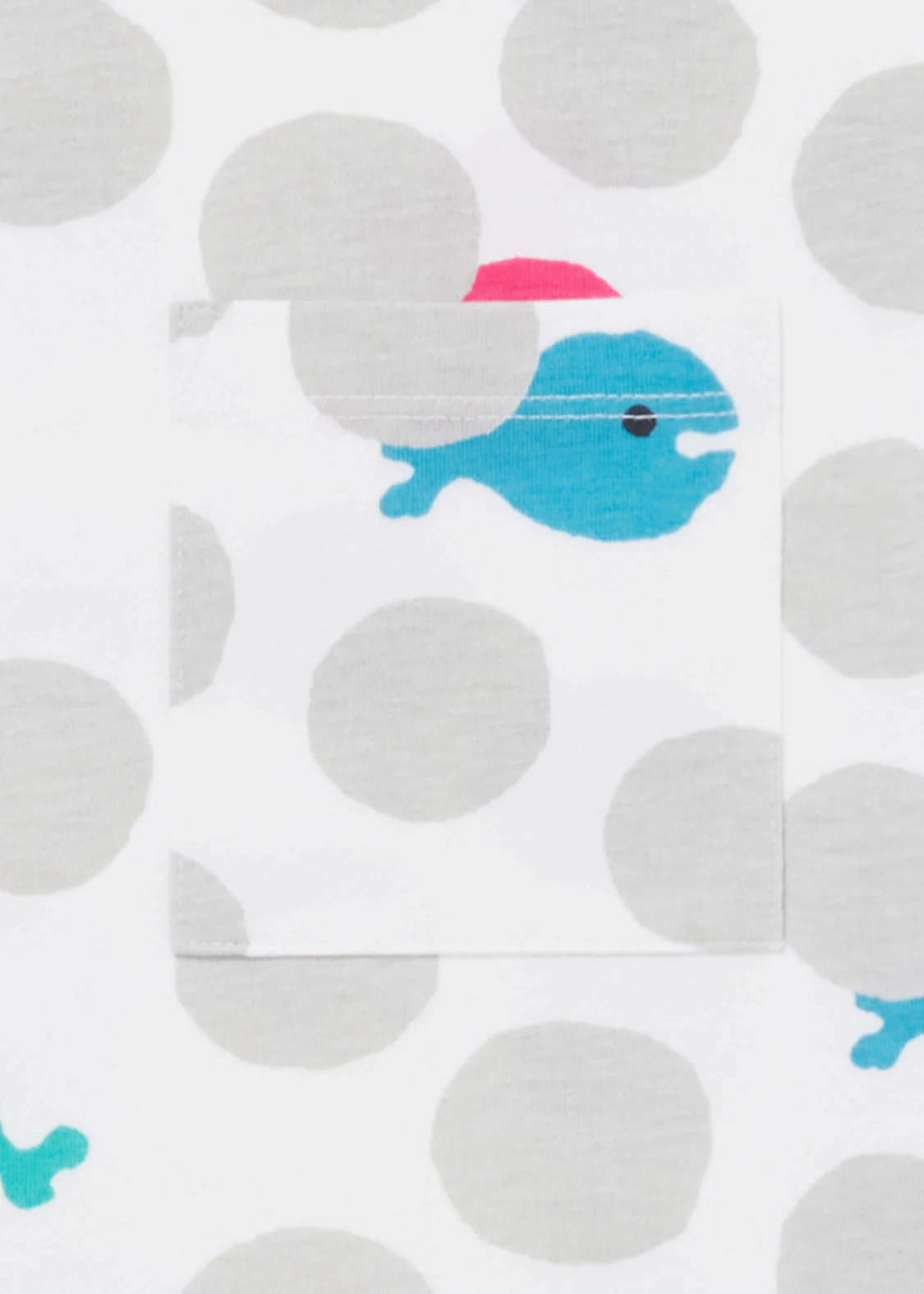 Taro Gomi Big Silhouette Short Sleeve Tee (Taro Gomi_Kingyo ga Nigeta Dot Pattern) - Image 4
