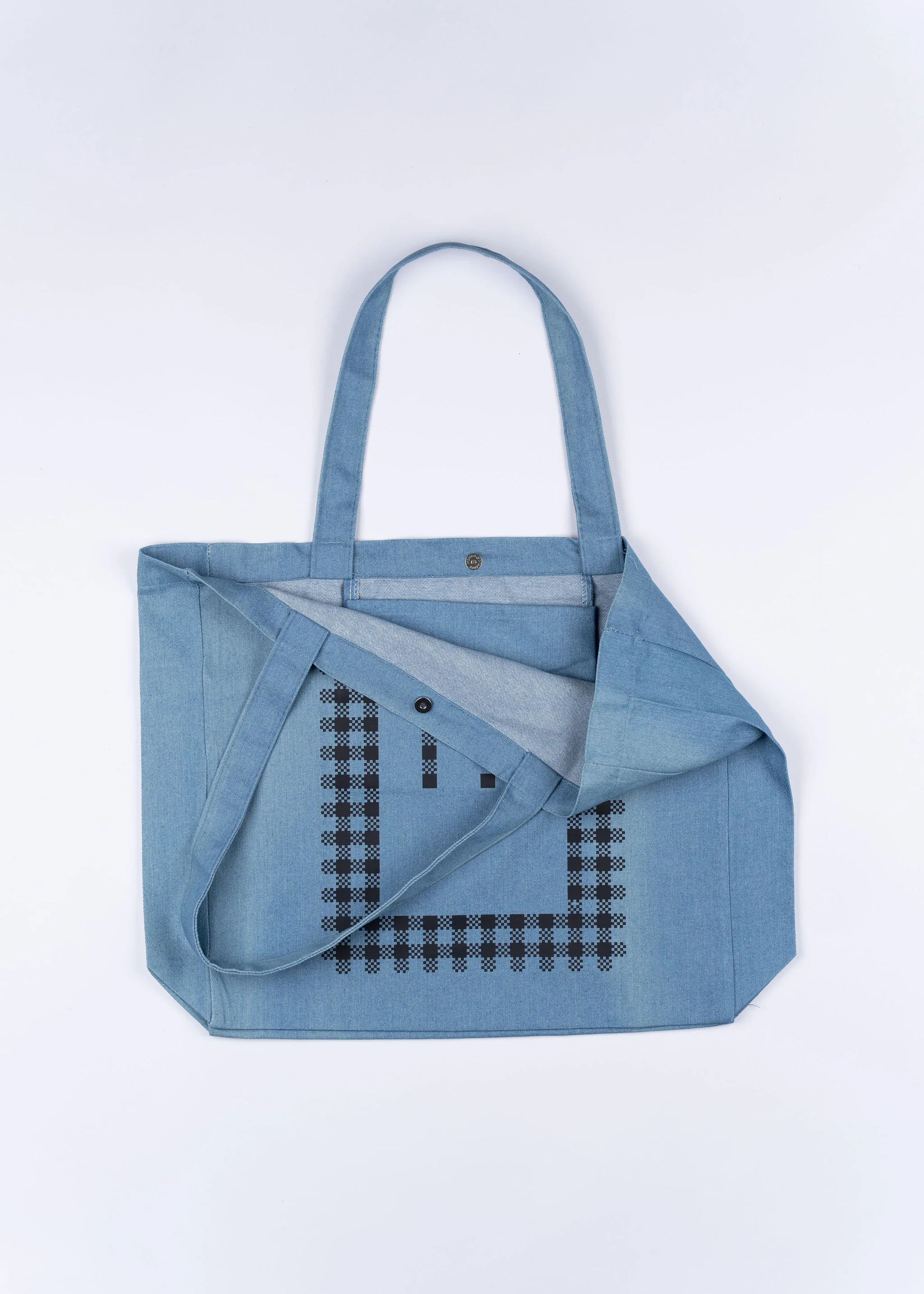 ten_do_ten - Cat | Denim Tote Bag - Image 3