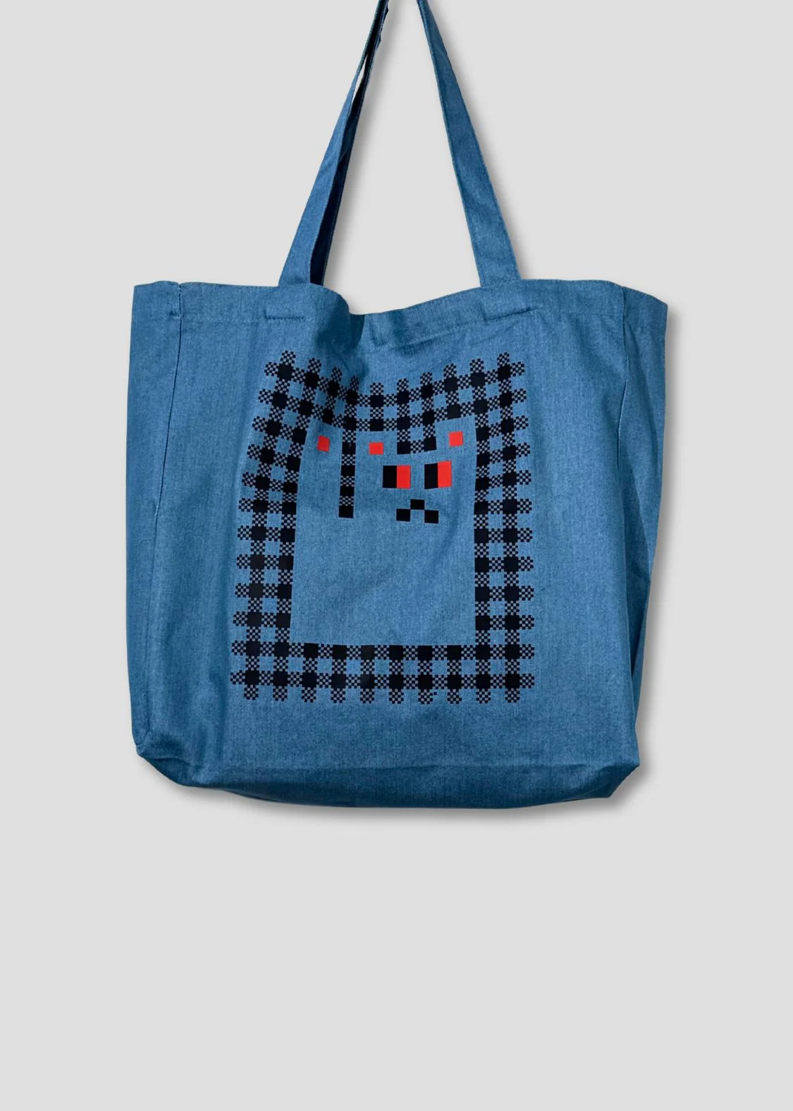 ten_do_ten - Cat | Denim Tote Bag - Image 4